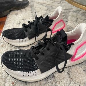 Adidas boost pink and black